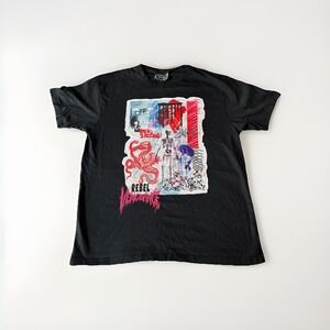 Rebel Vengeance Graphic Print T-Shirt Black Size Large
